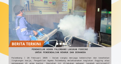 Pengadilan Agama Palembang Lakukan Fogging Untuk Pengendalian Nyamuk dan Serangga Pengadilan Agama Palembang Lakukan Fogging Untuk Pengendalian Nyamuk dan Serangga