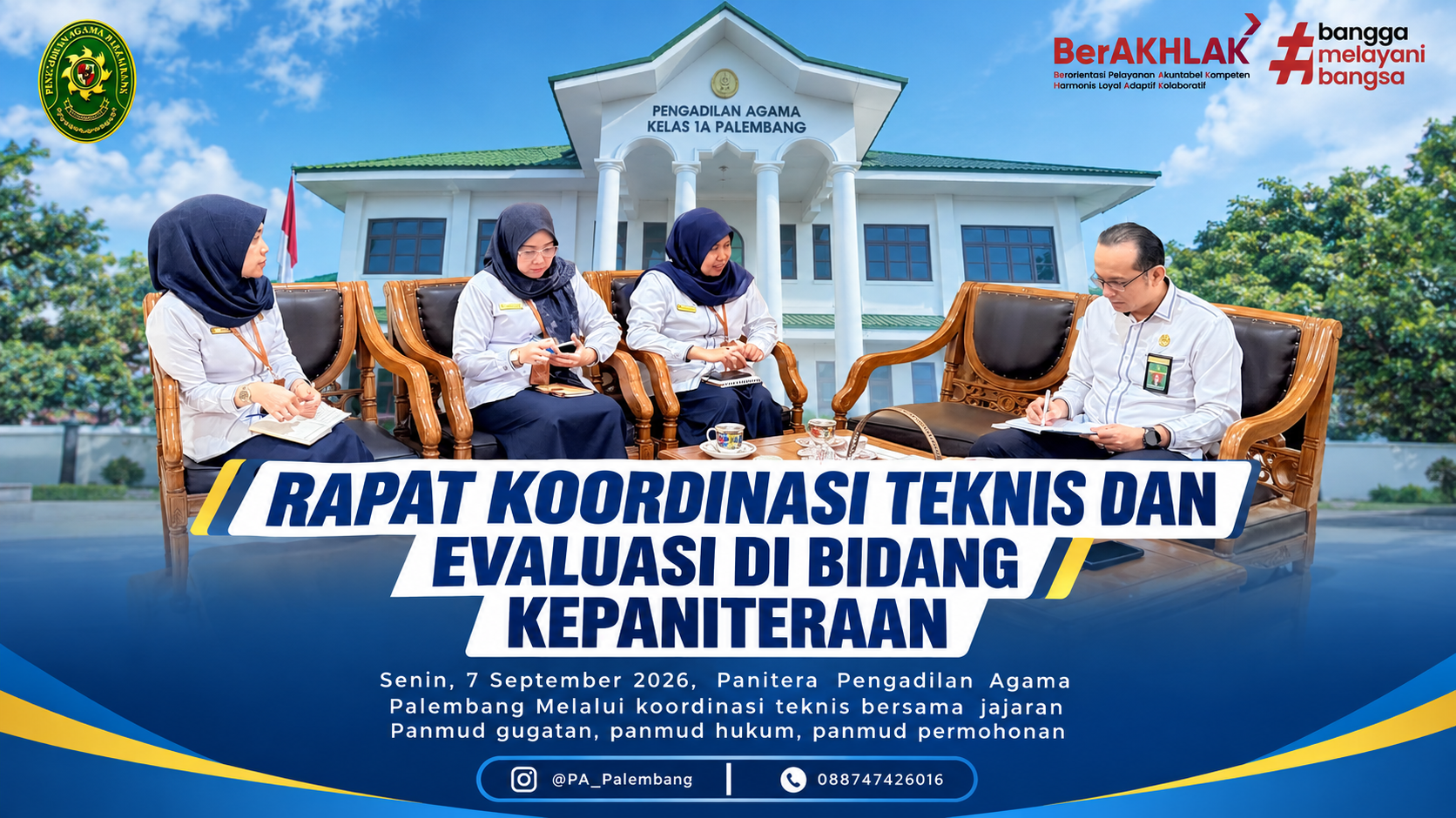 Pengadilan Agama Palembang Gelar Rapat Koordinasi Teknis dan Evaluasi Bidang Kepaniteraan Pengadilan Agama Palembang Gelar Rapat Koordinasi Teknis dan Evaluasi Bidang Kepaniteraan