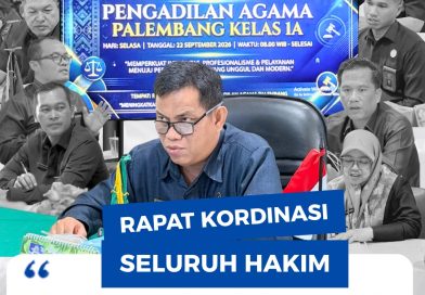 Pengadilan Agama PAlembang Gelar Rapat Koordinasi Hakim, Perkuat Kualitas Kinerja Yudisial Pengadilan Agama PAlembang Gelar Rapat Koordinasi Hakim, Perkuat Kualitas Kinerja Yudisial